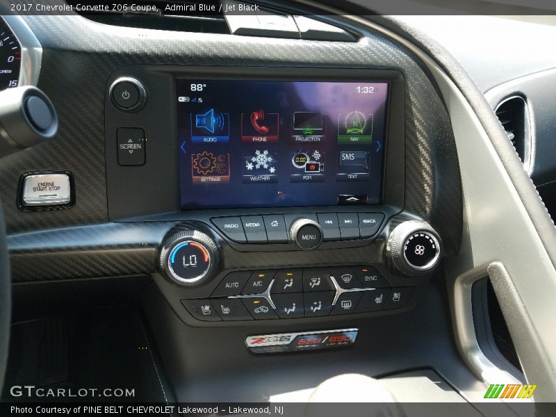 Admiral Blue / Jet Black 2017 Chevrolet Corvette Z06 Coupe