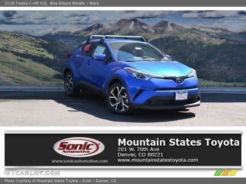 Blue Eclipse Metallic / Black 2018 Toyota C-HR XLE