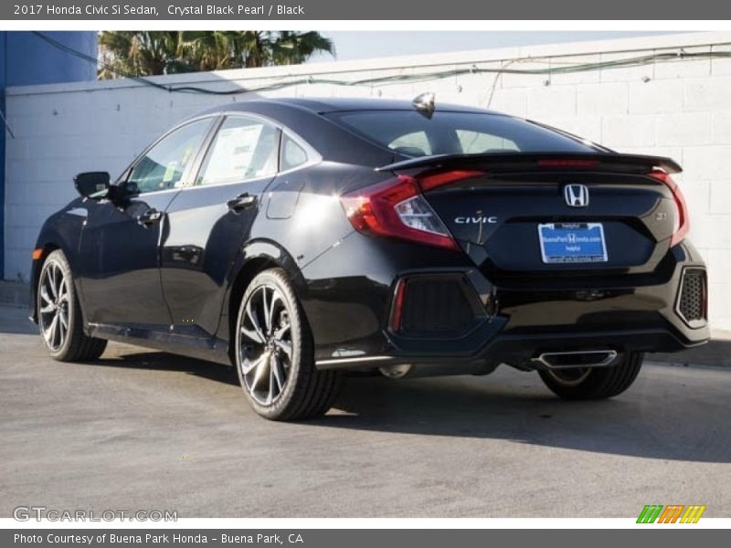 Crystal Black Pearl / Black 2017 Honda Civic Si Sedan