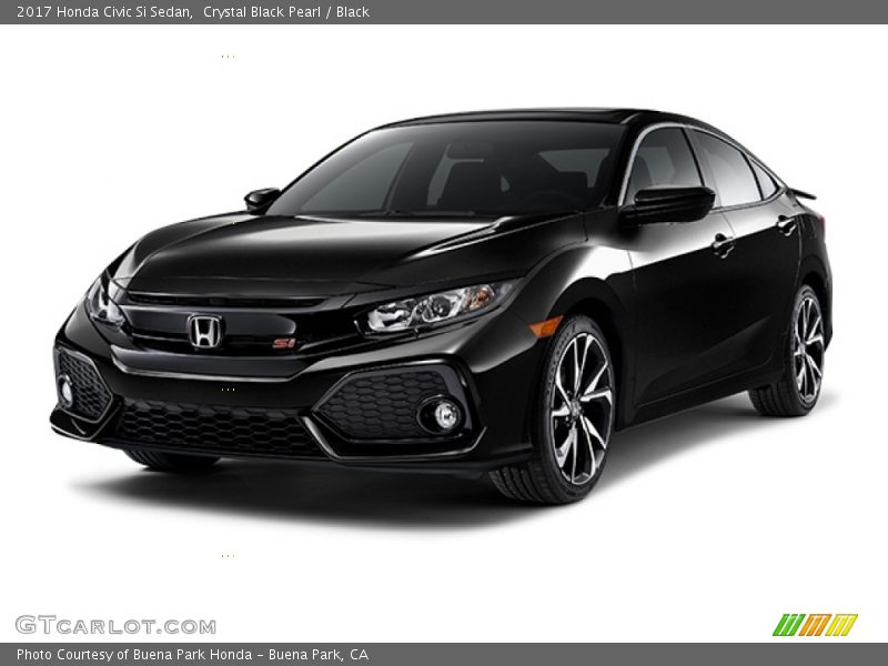 Crystal Black Pearl / Black 2017 Honda Civic Si Sedan