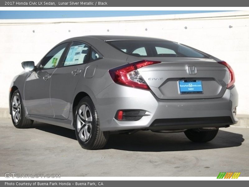 Lunar Silver Metallic / Black 2017 Honda Civic LX Sedan