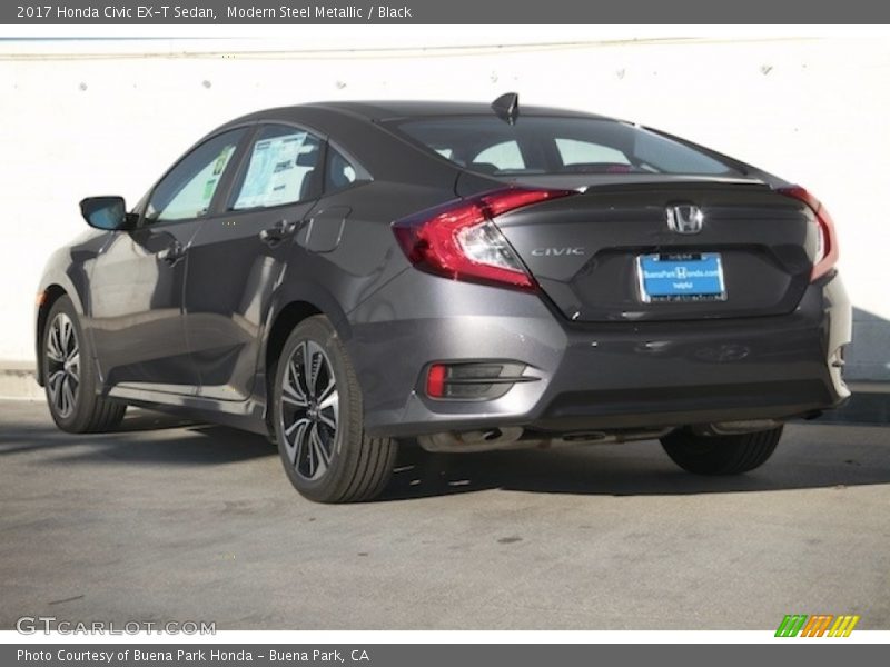 Modern Steel Metallic / Black 2017 Honda Civic EX-T Sedan