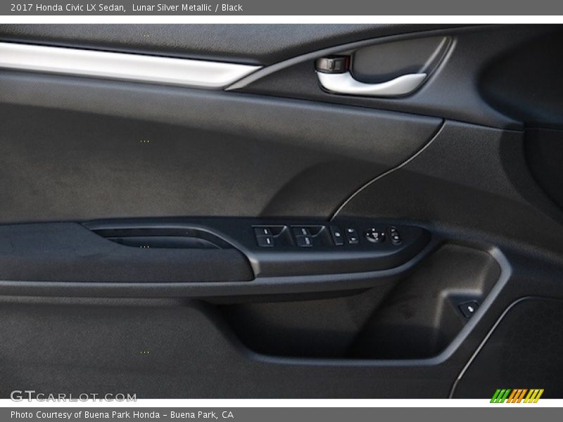 Lunar Silver Metallic / Black 2017 Honda Civic LX Sedan