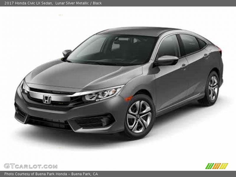 Lunar Silver Metallic / Black 2017 Honda Civic LX Sedan