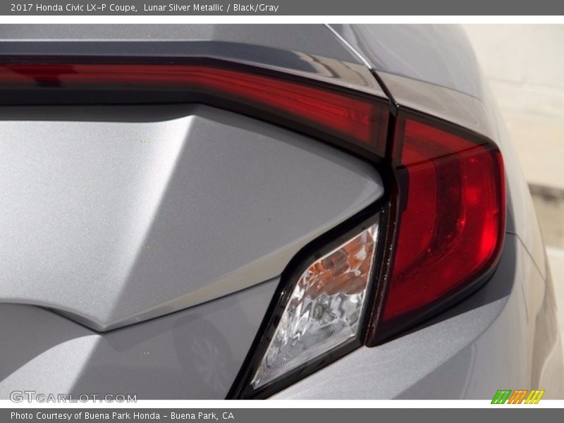 Lunar Silver Metallic / Black/Gray 2017 Honda Civic LX-P Coupe