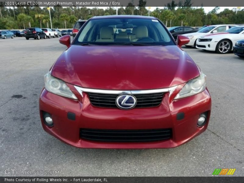 Matador Red Mica / Ecru 2011 Lexus CT 200h Hybrid Premium