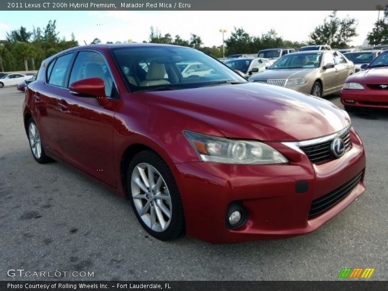 Matador Red Mica / Ecru 2011 Lexus CT 200h Hybrid Premium