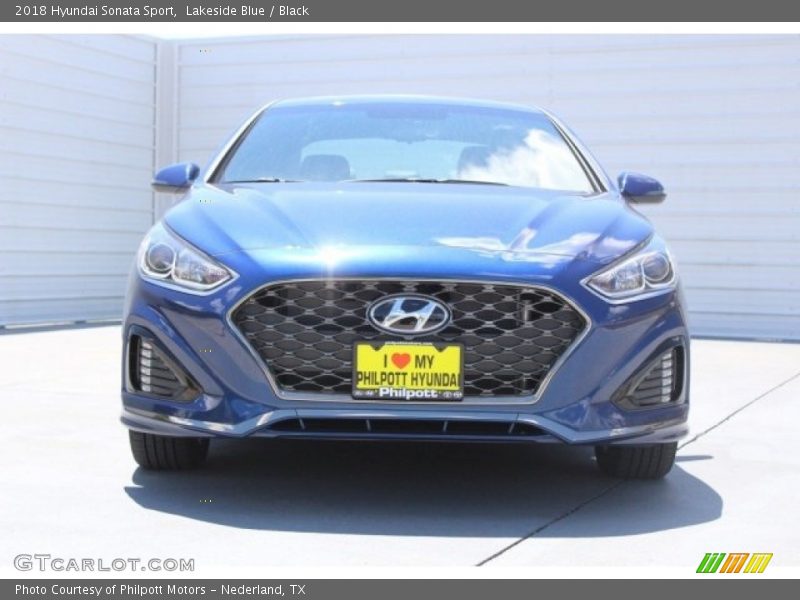 Lakeside Blue / Black 2018 Hyundai Sonata Sport