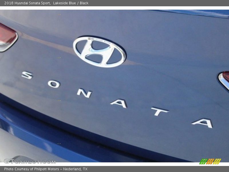 Lakeside Blue / Black 2018 Hyundai Sonata Sport