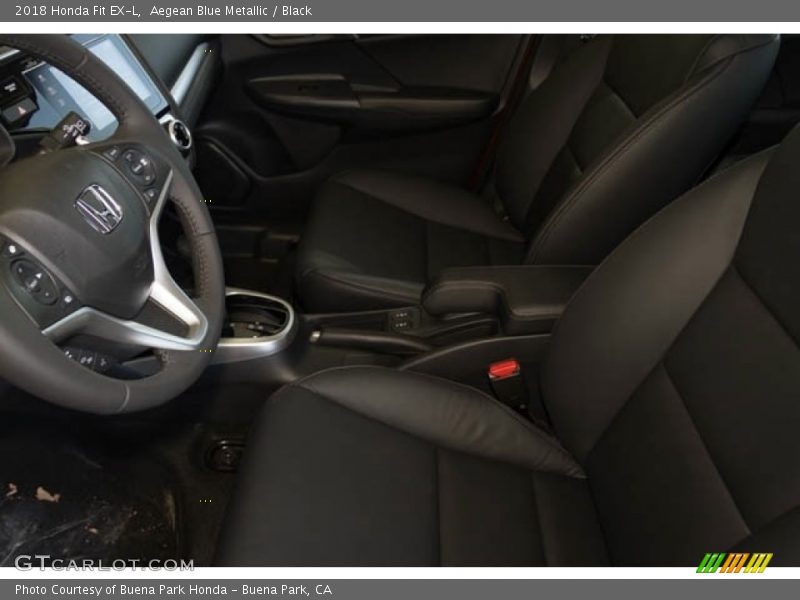 Aegean Blue Metallic / Black 2018 Honda Fit EX-L