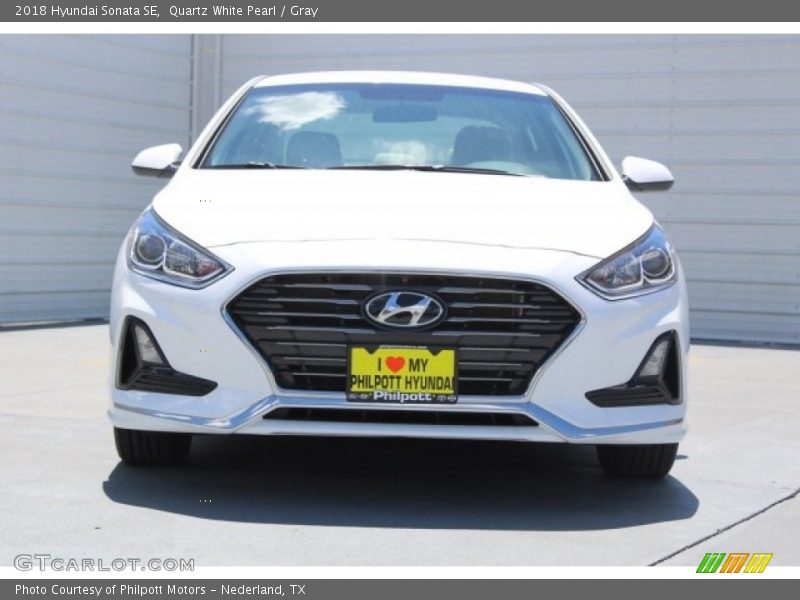 Quartz White Pearl / Gray 2018 Hyundai Sonata SE