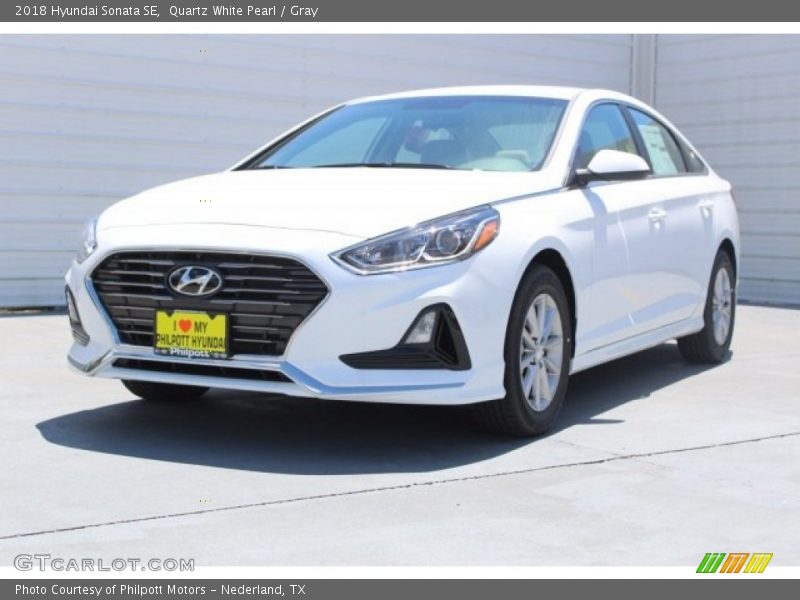 Quartz White Pearl / Gray 2018 Hyundai Sonata SE