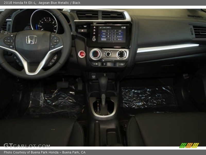 Aegean Blue Metallic / Black 2018 Honda Fit EX-L