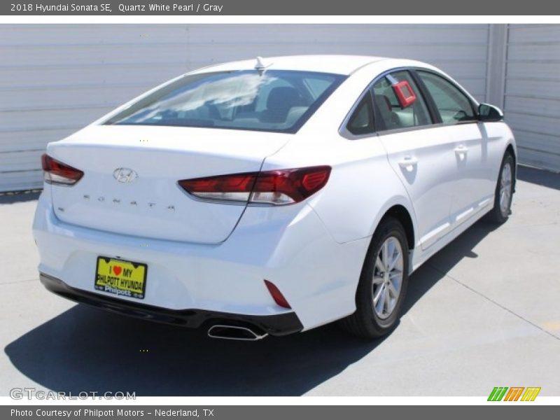 Quartz White Pearl / Gray 2018 Hyundai Sonata SE
