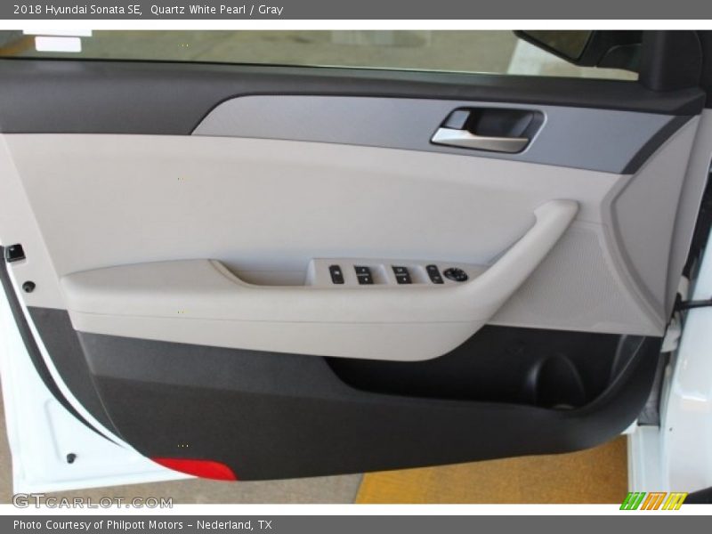 Quartz White Pearl / Gray 2018 Hyundai Sonata SE
