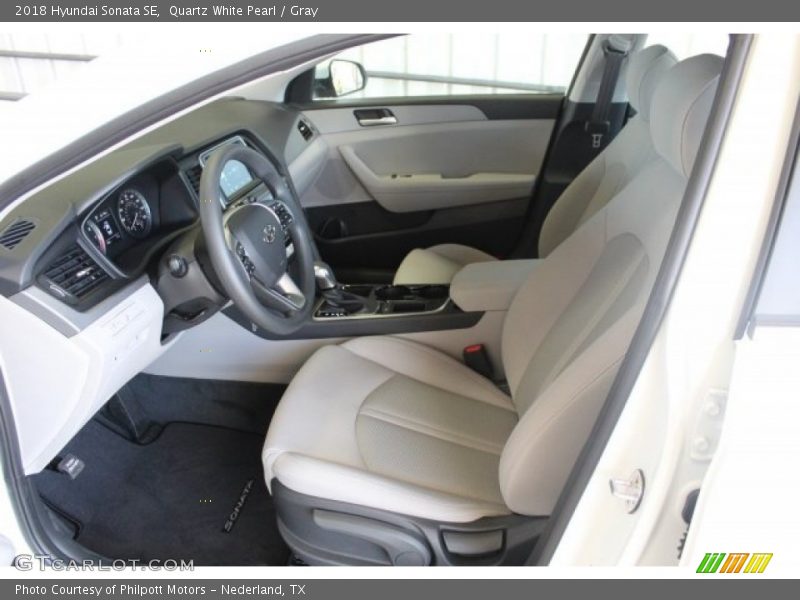 Quartz White Pearl / Gray 2018 Hyundai Sonata SE