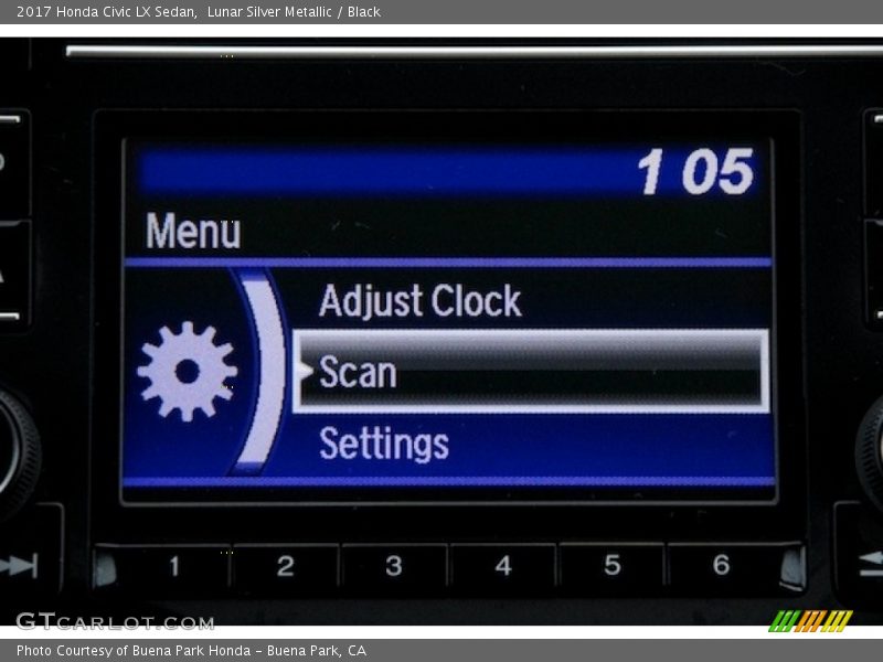 Lunar Silver Metallic / Black 2017 Honda Civic LX Sedan