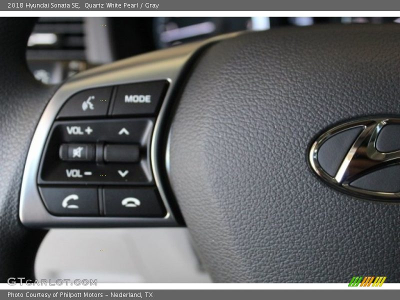 Quartz White Pearl / Gray 2018 Hyundai Sonata SE