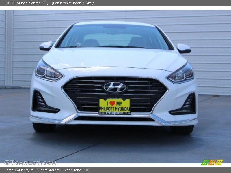 Quartz White Pearl / Gray 2018 Hyundai Sonata SEL