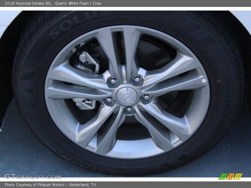 Quartz White Pearl / Gray 2018 Hyundai Sonata SEL
