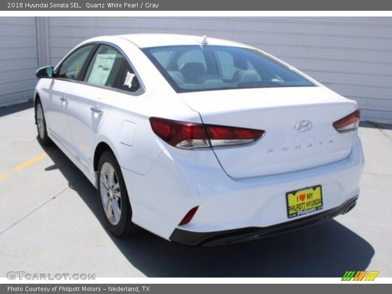 Quartz White Pearl / Gray 2018 Hyundai Sonata SEL