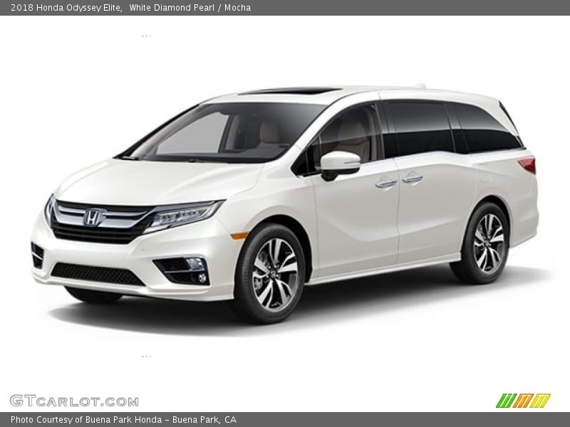 White Diamond Pearl / Mocha 2018 Honda Odyssey Elite