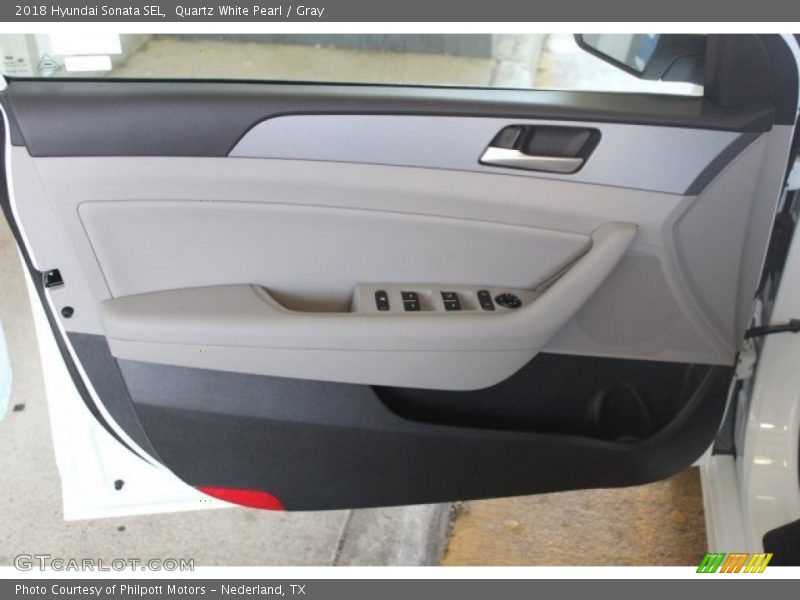 Quartz White Pearl / Gray 2018 Hyundai Sonata SEL