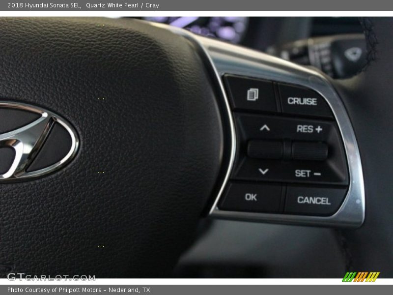 Quartz White Pearl / Gray 2018 Hyundai Sonata SEL
