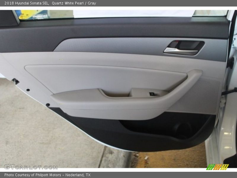 Quartz White Pearl / Gray 2018 Hyundai Sonata SEL