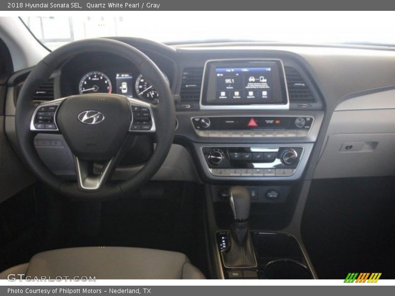Quartz White Pearl / Gray 2018 Hyundai Sonata SEL