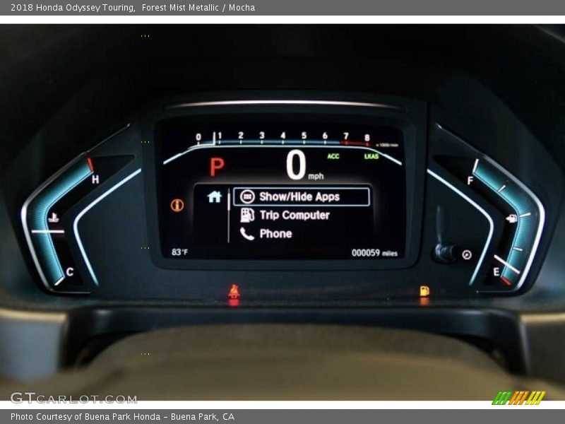 Forest Mist Metallic / Mocha 2018 Honda Odyssey Touring