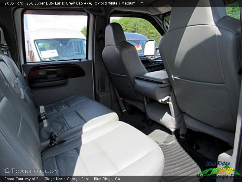 Oxford White / Medium Flint 2005 Ford F250 Super Duty Lariat Crew Cab 4x4