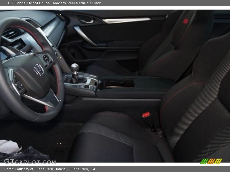 Modern Steel Metallic / Black 2017 Honda Civic Si Coupe