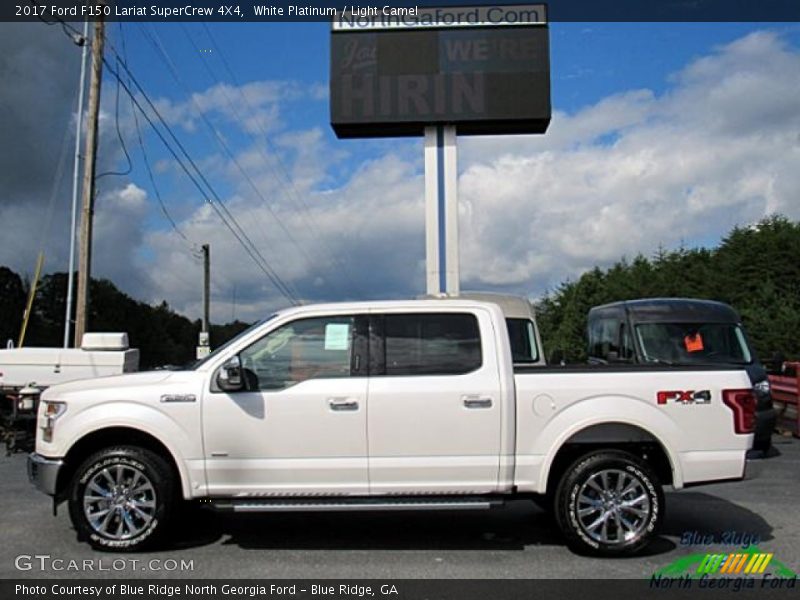 White Platinum / Light Camel 2017 Ford F150 Lariat SuperCrew 4X4