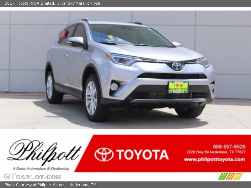 Silver Sky Metallic / Ash 2017 Toyota RAV4 Limited