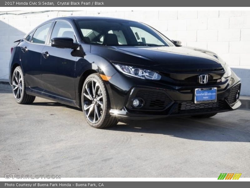 Crystal Black Pearl / Black 2017 Honda Civic Si Sedan