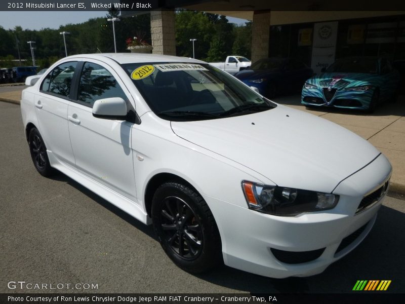 Wicked White / Black 2012 Mitsubishi Lancer ES