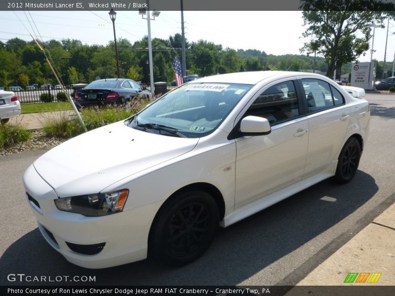 Wicked White / Black 2012 Mitsubishi Lancer ES