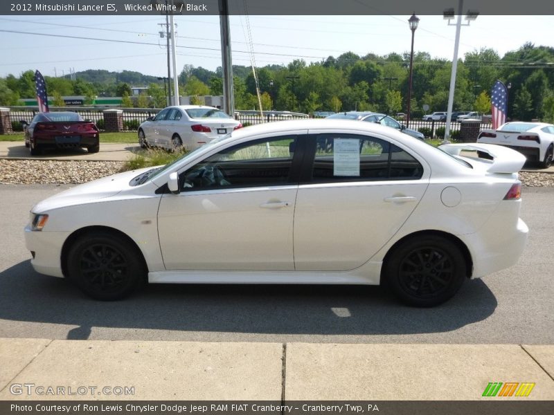 Wicked White / Black 2012 Mitsubishi Lancer ES