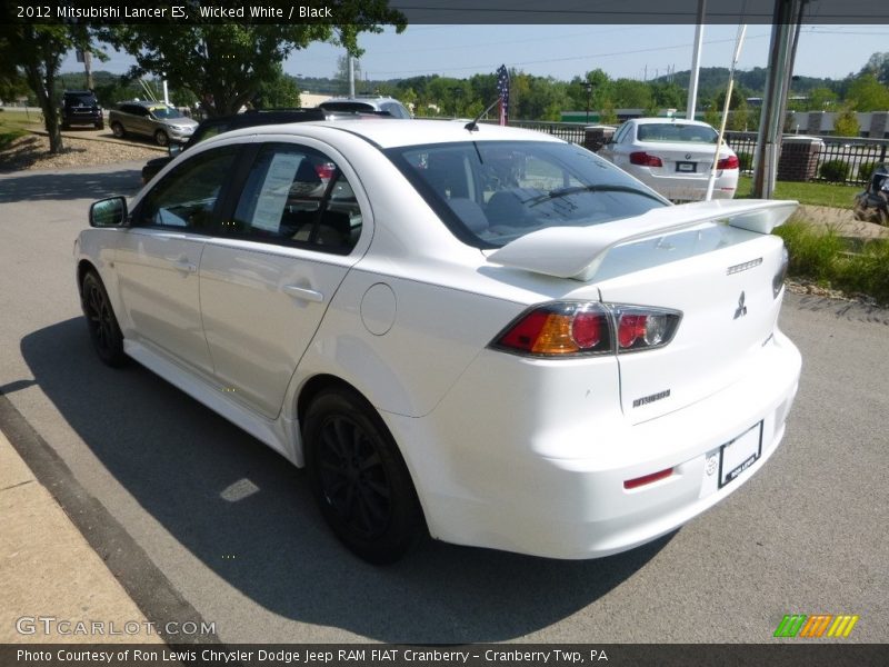 Wicked White / Black 2012 Mitsubishi Lancer ES