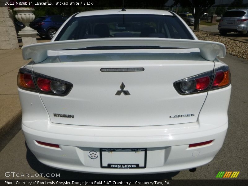 Wicked White / Black 2012 Mitsubishi Lancer ES