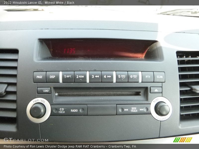 Wicked White / Black 2012 Mitsubishi Lancer ES