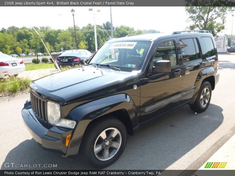 Brilliant Black Crystal Pearl / Pastel Slate Gray 2008 Jeep Liberty Sport 4x4