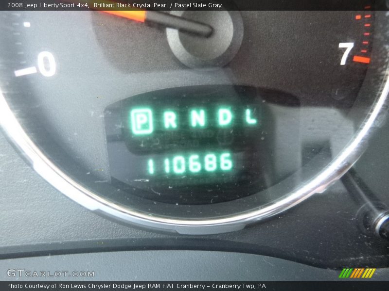 Brilliant Black Crystal Pearl / Pastel Slate Gray 2008 Jeep Liberty Sport 4x4