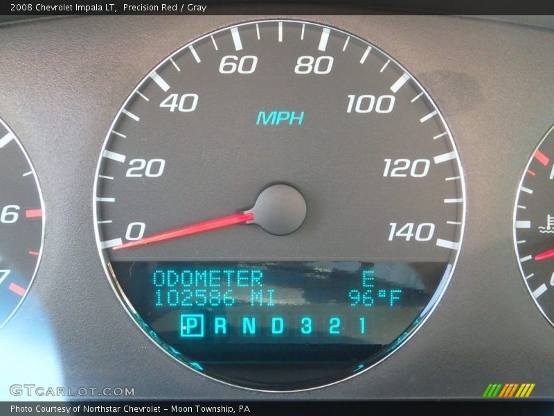 Precision Red / Gray 2008 Chevrolet Impala LT