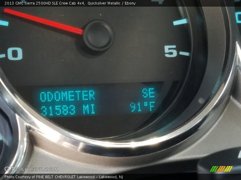 Quicksilver Metallic / Ebony 2013 GMC Sierra 2500HD SLE Crew Cab 4x4