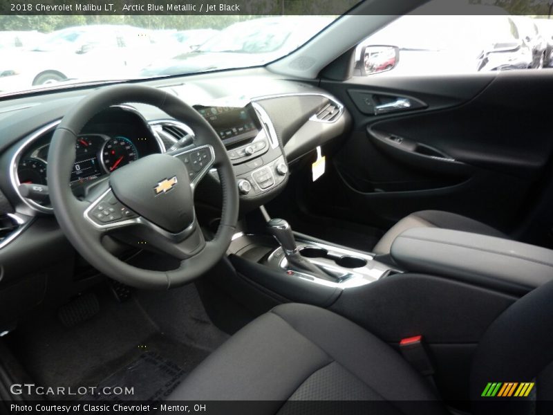 Arctic Blue Metallic / Jet Black 2018 Chevrolet Malibu LT