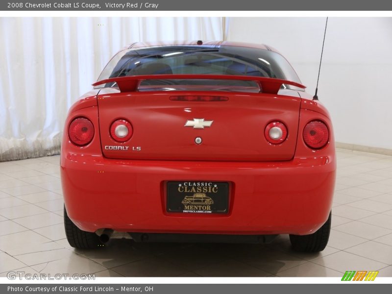 Victory Red / Gray 2008 Chevrolet Cobalt LS Coupe