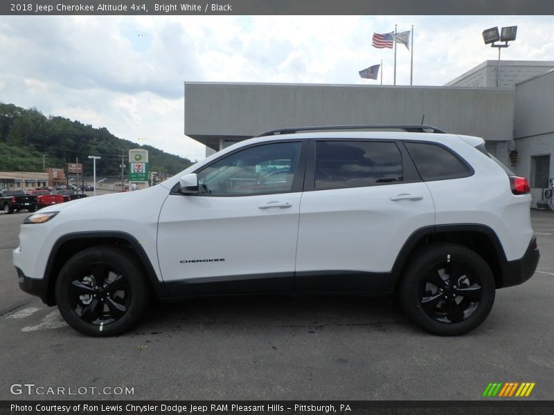 Bright White / Black 2018 Jeep Cherokee Altitude 4x4