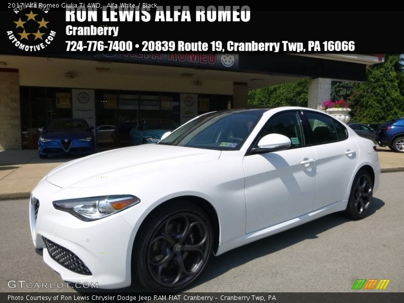 Alfa White / Black 2017 Alfa Romeo Giulia Ti AWD